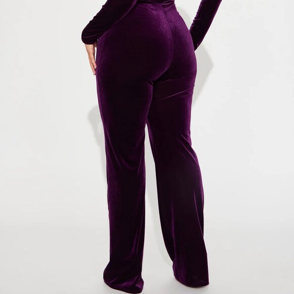 🆕 Fashion. Nova Here Is The Moment Velvet Jumpsuit - Purple - Picture 6 of 6